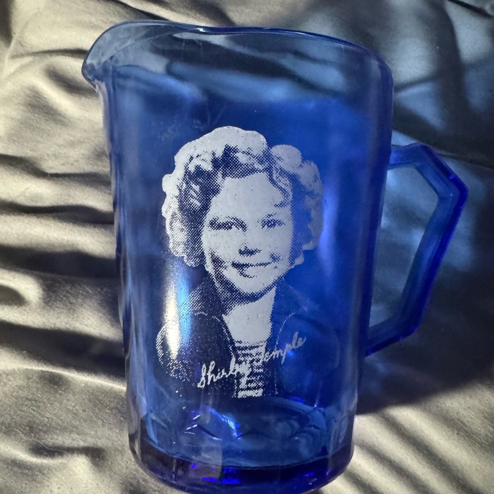 Blue Pitcher with Handle